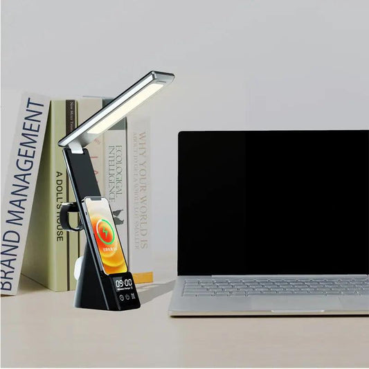 3-in-1 Wireless Charger LED Desk Lamp Alarm