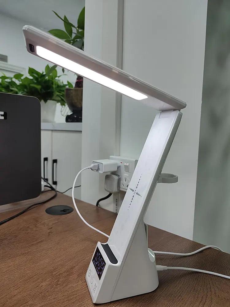 3-in-1 Wireless Charger LED Desk Lamp Alarm